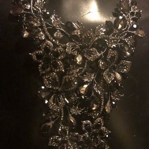 Christian Siriano rhinestone bib necklace